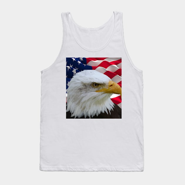 Bald Eagle (Patriotic) Tank Top by Victorious Maximus